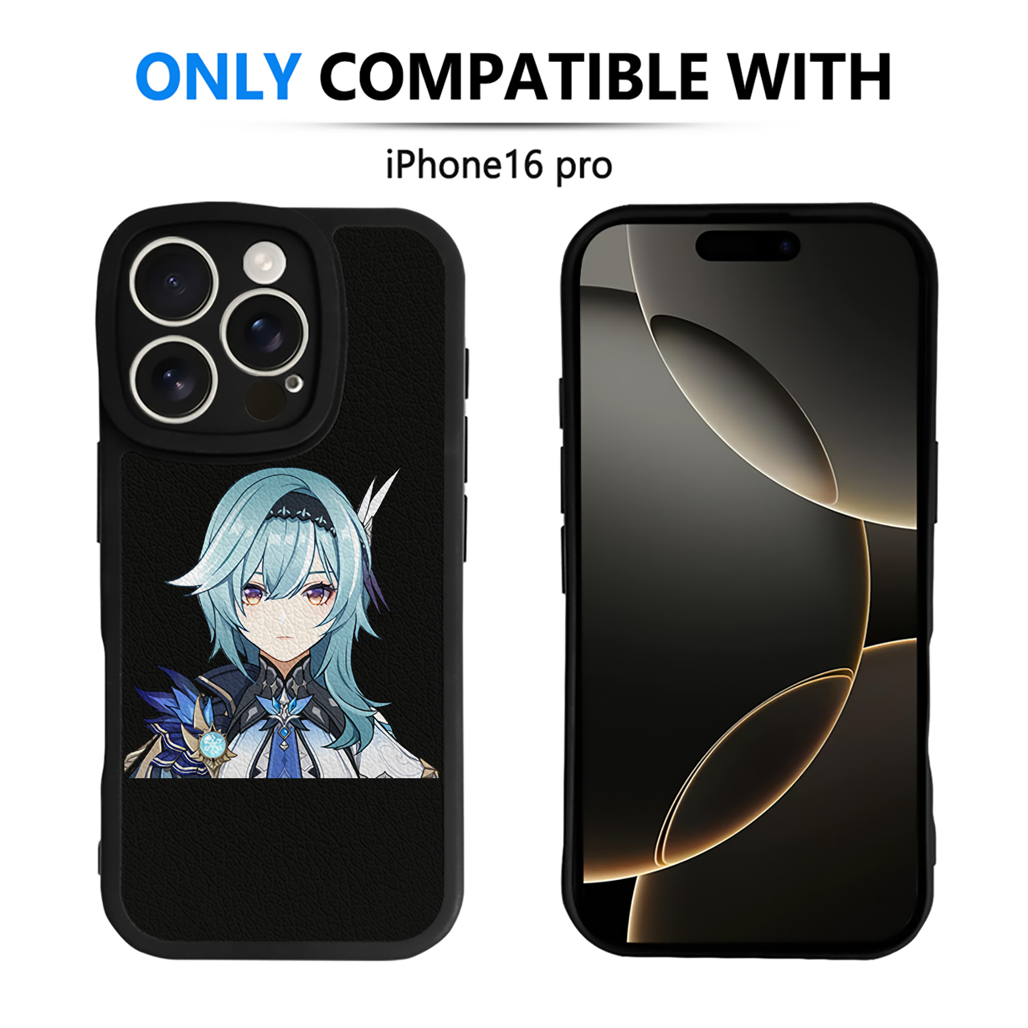 げんし神 优菈 ゆうら genshin Yūra 【iPhone 16シリーズ対応】シリコンスマホケース（レザー調） 材質：シリコン